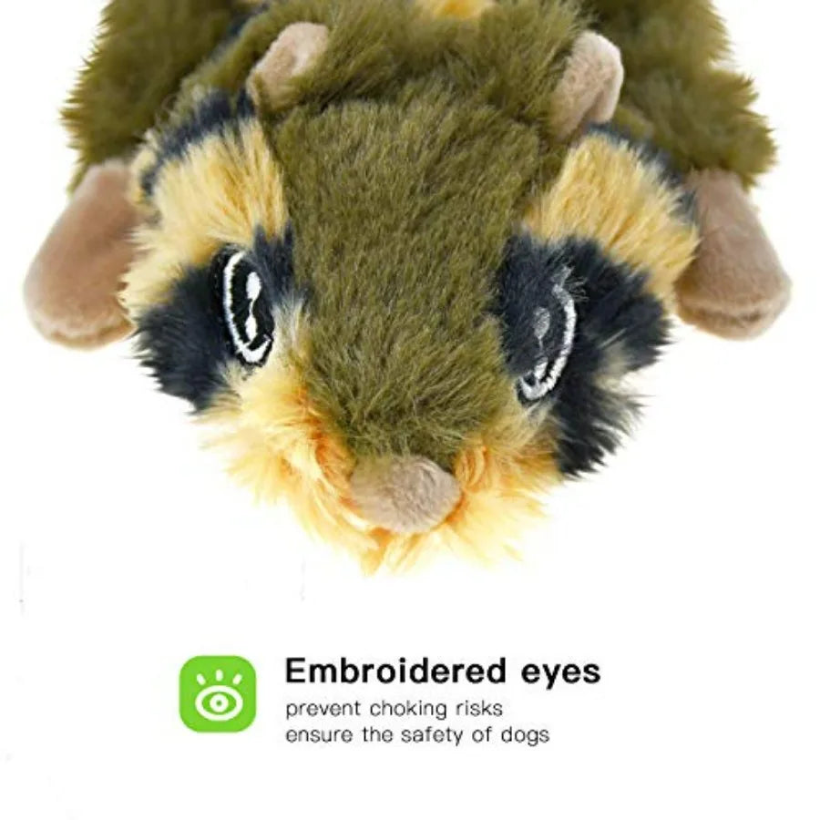 Dog Squeaky Toy No Stuffing, Dog Toys Crinkle Puppy, Durable Chew Plush Cute Animals Natural for Teething Pet