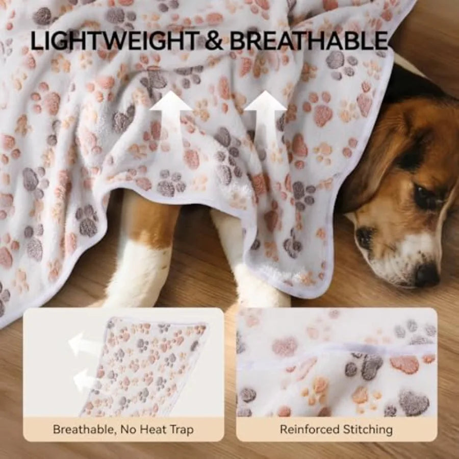 1 Pack 3 Blankets Super Soft Fluffy Premium Fleece Blankets for Puppy Cat Pet Blanket Flannel Throw Warm Sleep