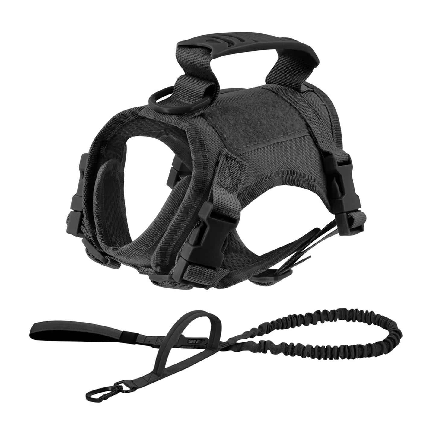 Tactical Puppy Harness Leash Set For Small Dogs Adjustable Cat Harnesses Vest For Training Walking Military Cats Dog