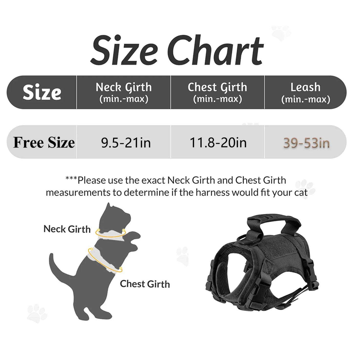 Tactical Puppy Harness Leash Set For Small Dogs Adjustable Cat Harnesses Vest For Training Walking Military Cats Dog