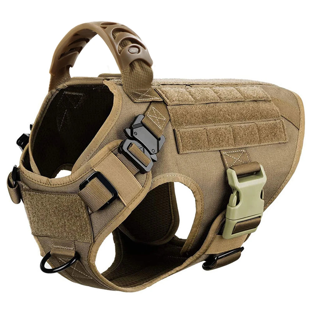 Large Dog Harness, Collar And Leash Set, German Shepherd, Malinois Training, Walking Vest For Medium Large Dogs
