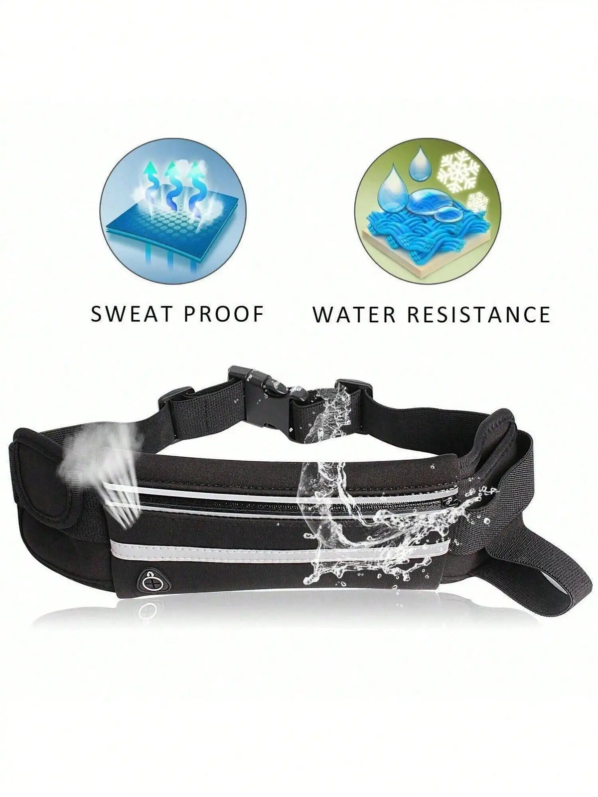 Elastic Tactical Waist Dog Leash, Impact Resistant for Running Walking