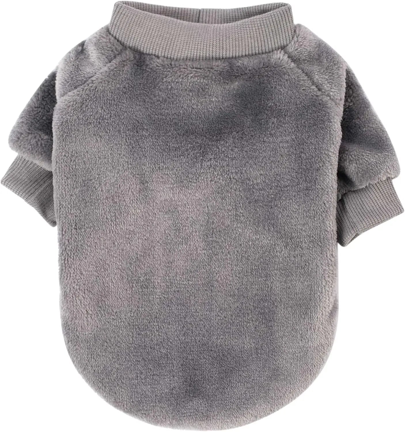 Dog Sweater 3-Pack Ultra Soft Warm Pet Jackets for Small Dogs Cats Winter Apparel with Grey Blue Dark Blue