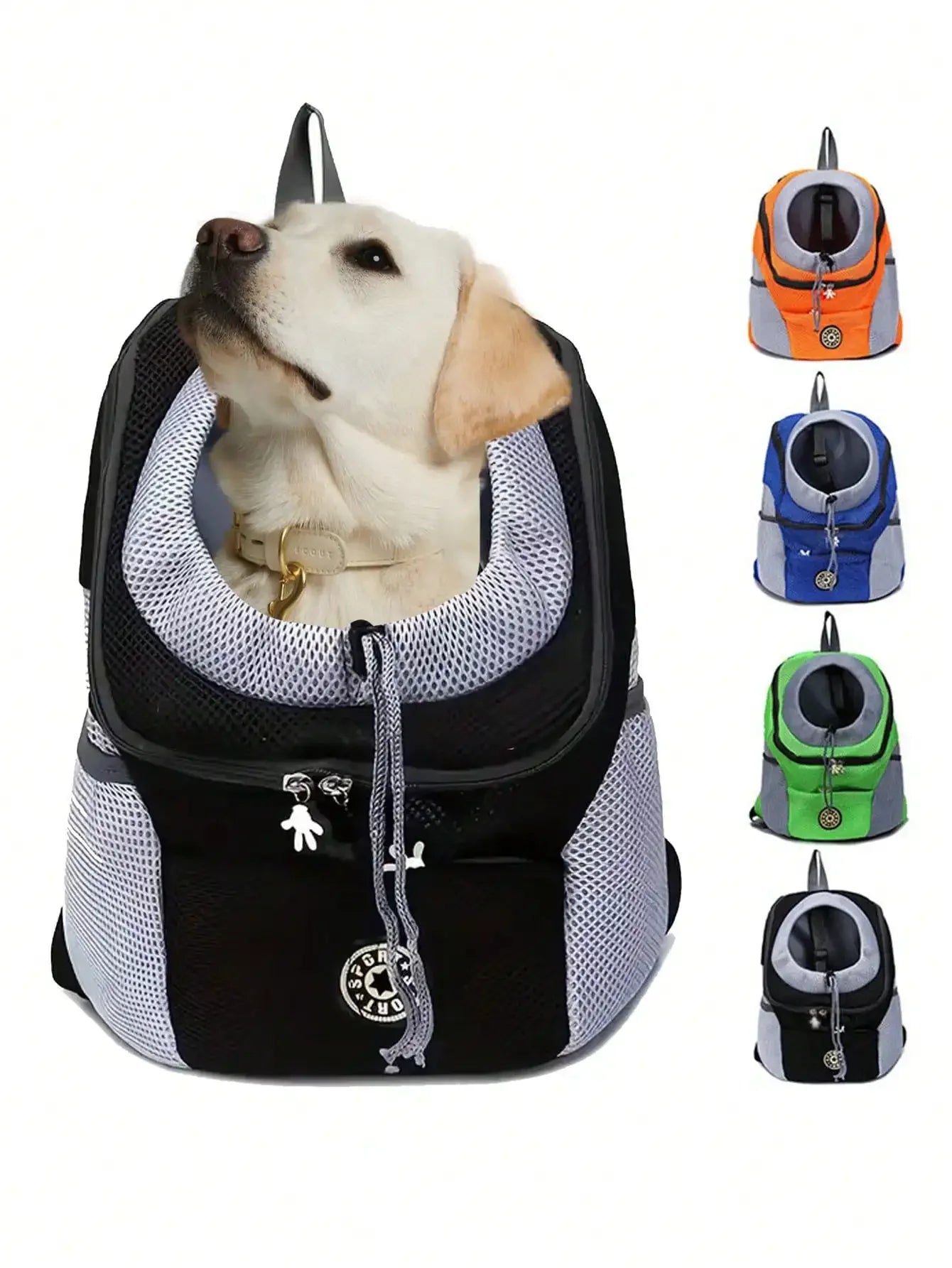 1pc Puppy Dog Front Carrier Pack, Pet Carrier Backpack For Small Medium Dogs Cats, Adjustable Breathable Dog Carrying Backpack For Hiking, Walking, Travel, Cycling And Outdoor Use