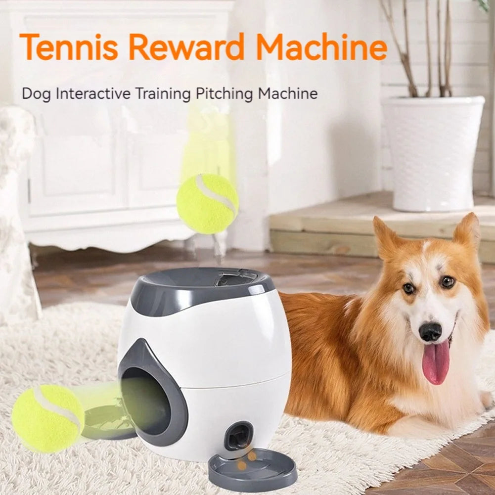 Automatic Dog Ball Launcher Dogs Tennis Food Reward Machine Interactive Dog Balls Thrower Slow Feeder for Small and Medium Dogs