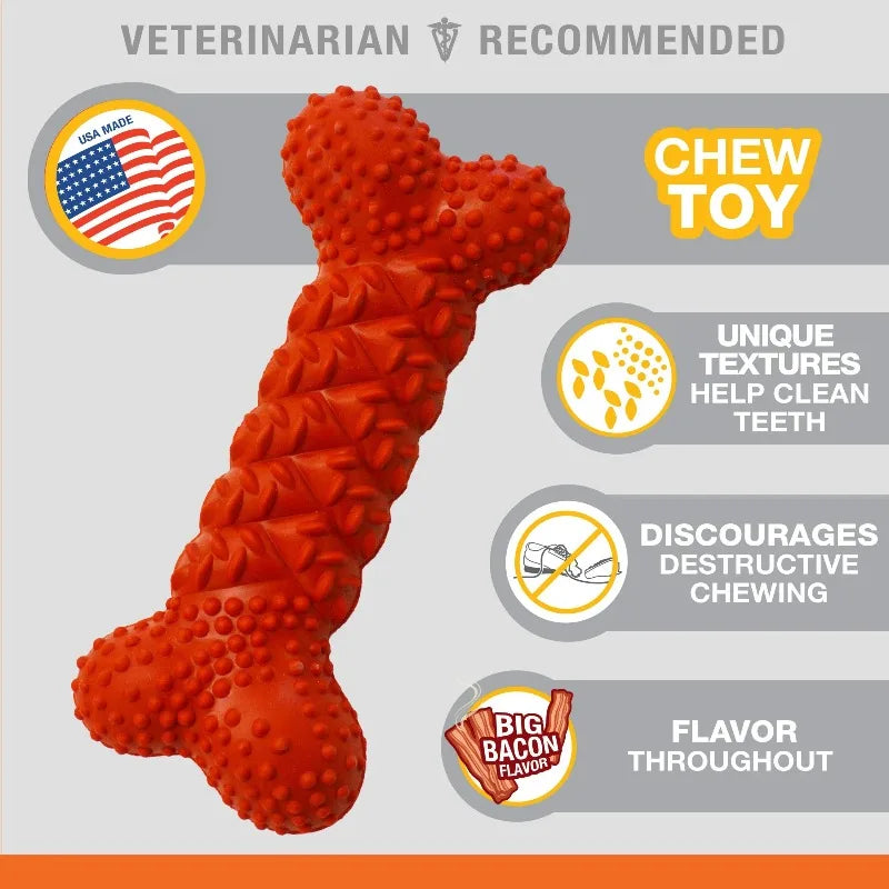 Daily Dental Rubber Braid Bone for Dogs - Up to 35 lbs.