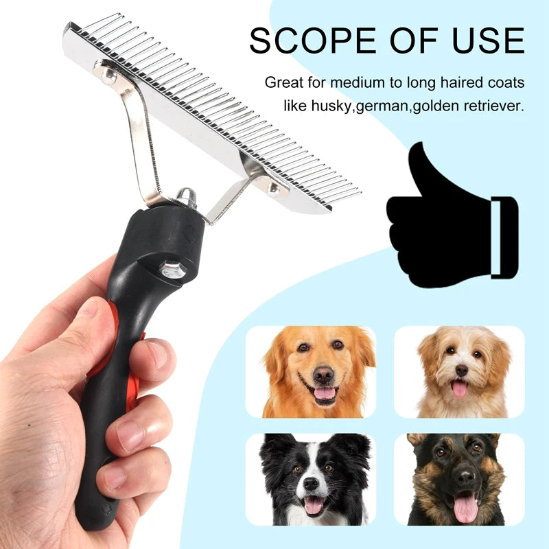 Pet Comb Extra-Large Rake Comb Grooming Brush Deshedding Tool Beauty Comb For Large Dogs Golden Retriever Husky