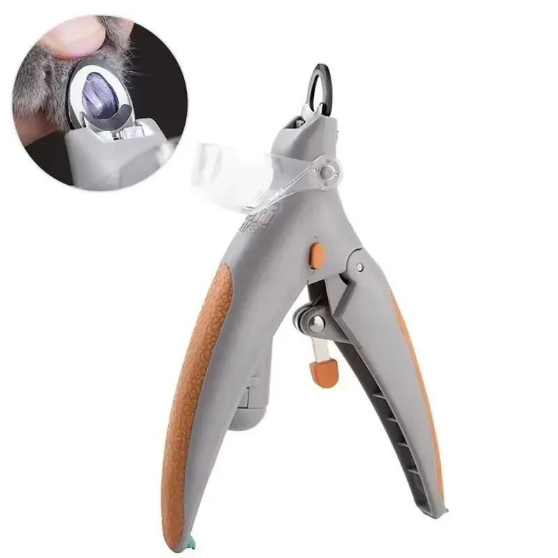1pc LED Pet Nail Clipper For Easy And Safe Dog And Cat Paw Grooming，Nail clippers with lights, cats, dogs