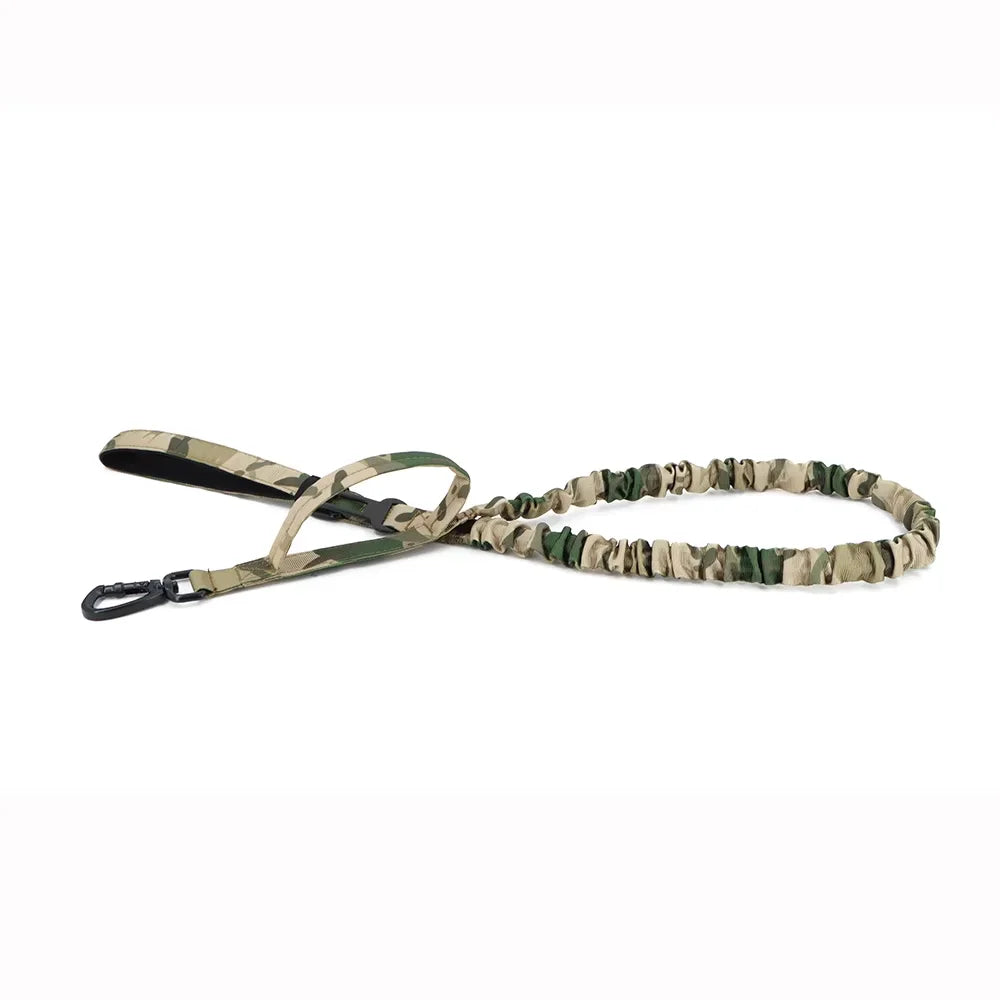 Military Dog Leashes Adjustable Leash Quick Release Elastic Rope With 2 Control Handle For Medium and Small Dogs
