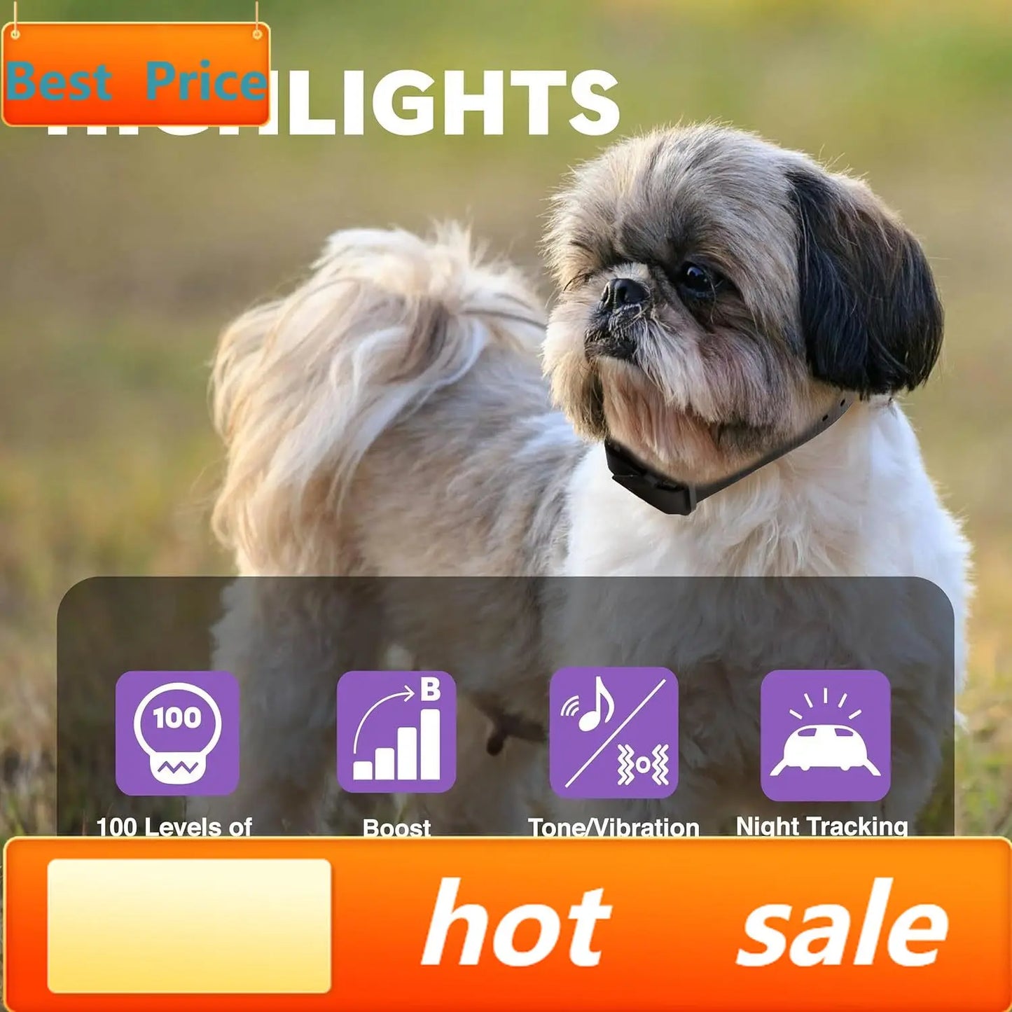hot-sellingME-300 Micro E Collar for Dog Training with Remote - 1/3 Mile Range, Waterproof, 100 Blunt Stimulation Levels, Tone o