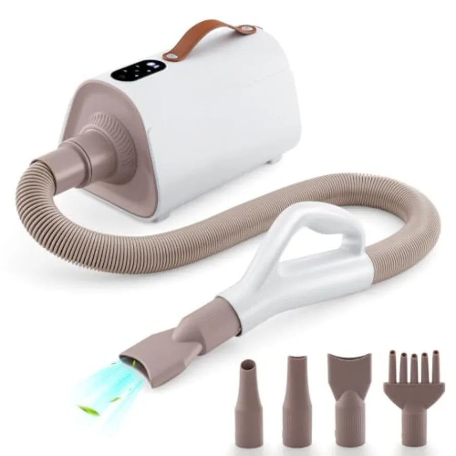 Tangkula Dog Dryer Pet Blow Dryer with Smart LED Touch Screen 4 Nozzles Adjustable Temperature and Airflow Negative Ion Function