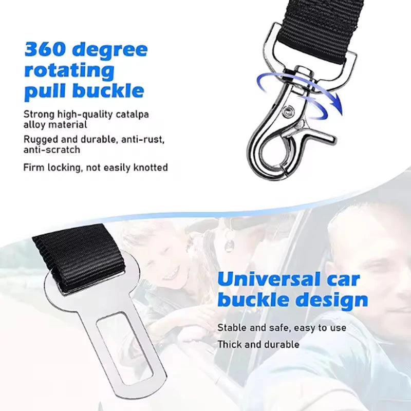 Dog safety leash pet car seat belt dog traction seat belt buffer elastic safety rope traction leash