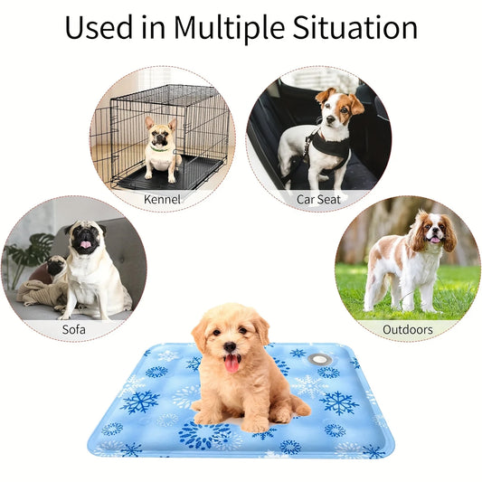 Pet Summer Self-Cooling Pad, Easy to Clean, Comfortable and Cool Sleeping Bed, Suitable for Dogs and Cats (L Size Suitable for Pets Weighing under 44 Pounds)