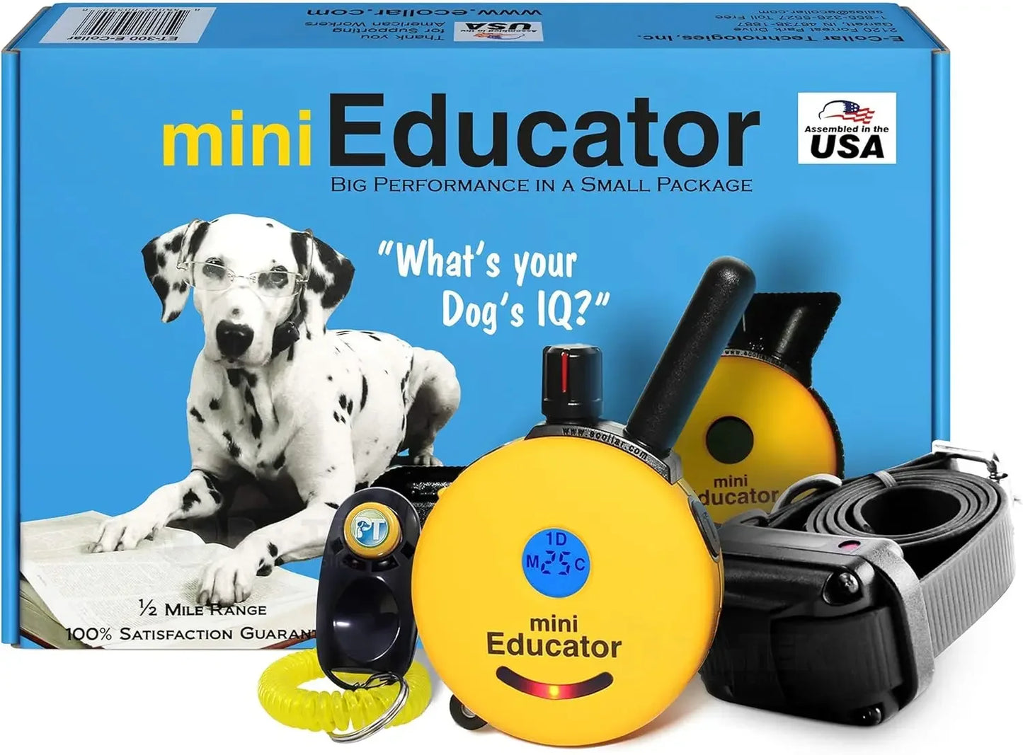hot-sellingET-300 Mini E Collar for Dog Training with Remote - 1/2 Mile Range, Waterproof, 100 Blunt Stimulation Levels, Tone or