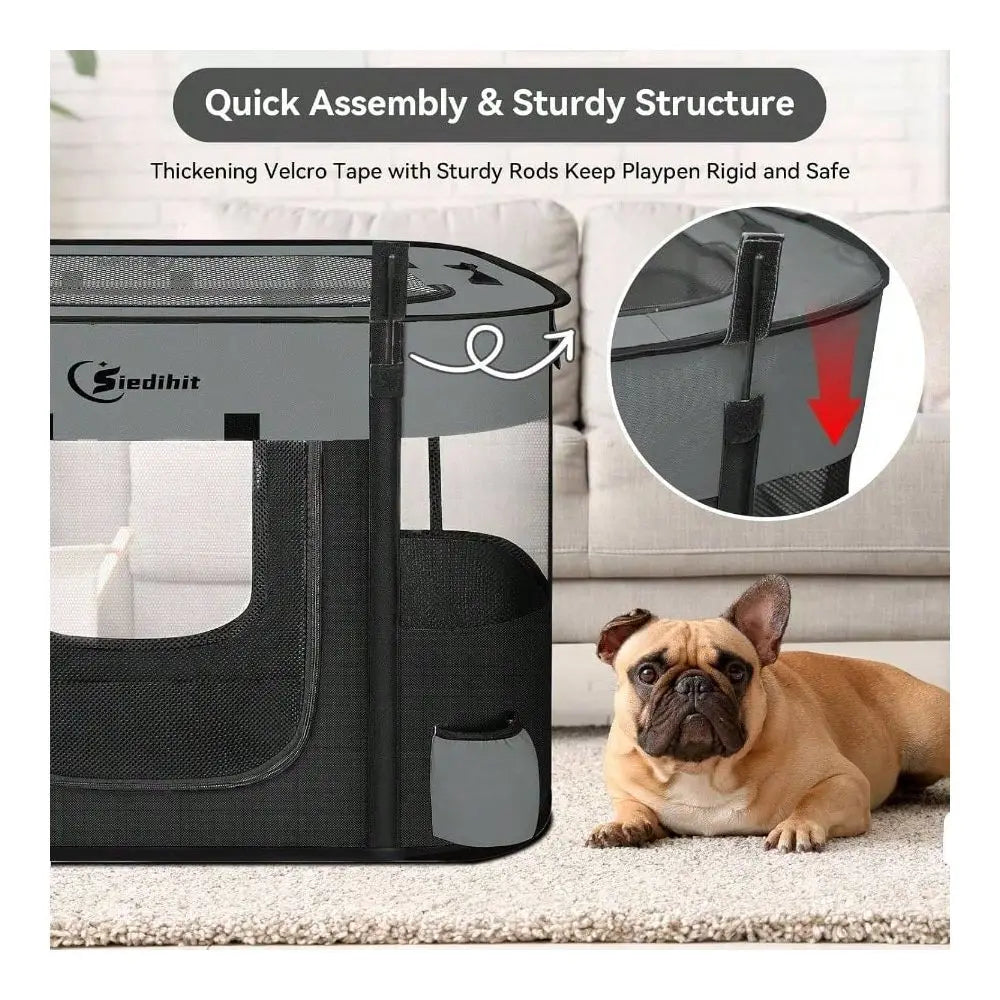 Dog Supplie Dog Pen Dog Playpen Playpen, Pet Puppy Portable Playpens Outdoor Travel Crate, Indoor After Surgery Use, Foldable Do