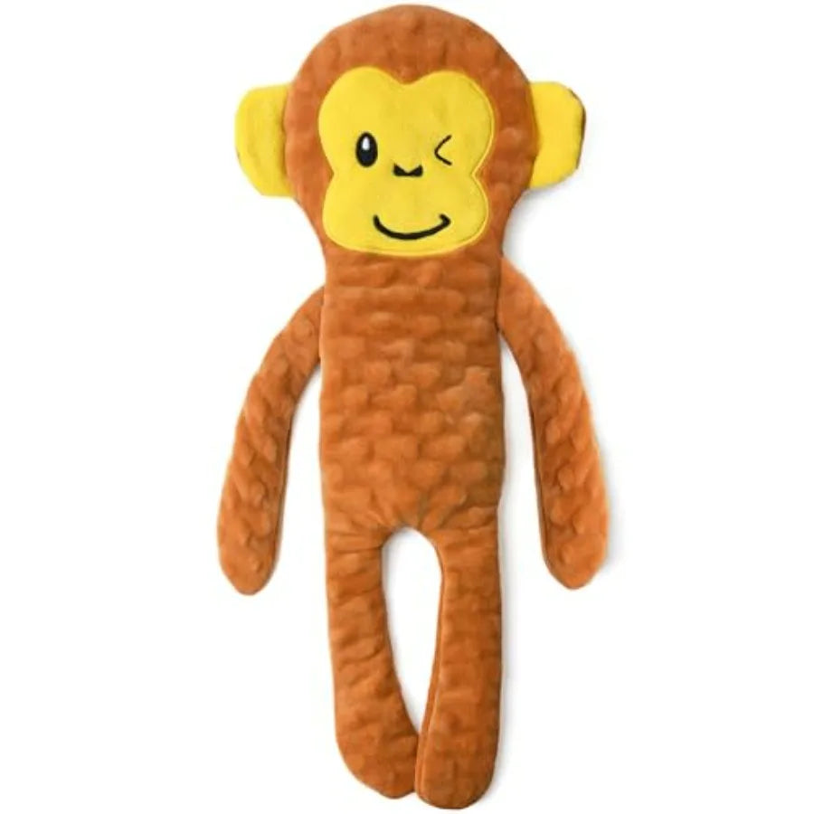 Dog Squeaky Toy No Stuffing, Dog Toys Crinkle Puppy, Durable Chew Plush Cute Animals Natural for Teething Pet
