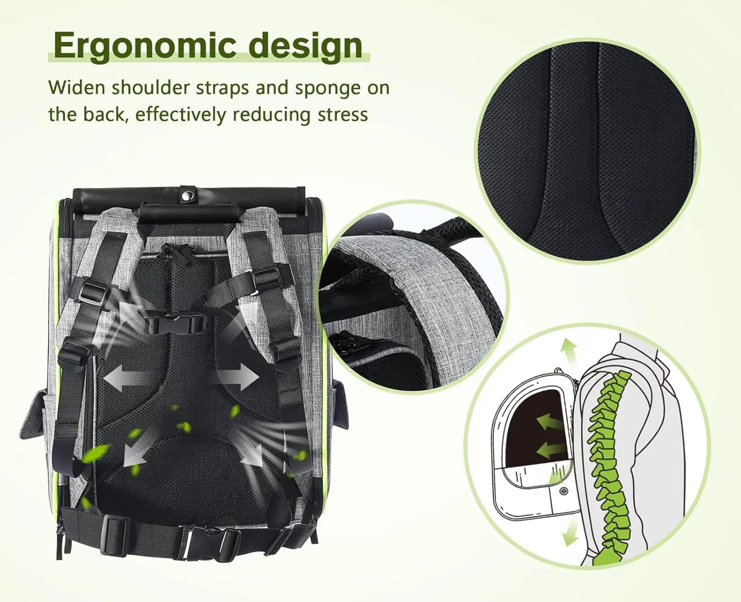 Cat Backpack Carrier Expandable, Pet Backpack for Cats Dogs Up to 15lbs, 4-Side Breathable Mesh, Lockable Zippers for Travel