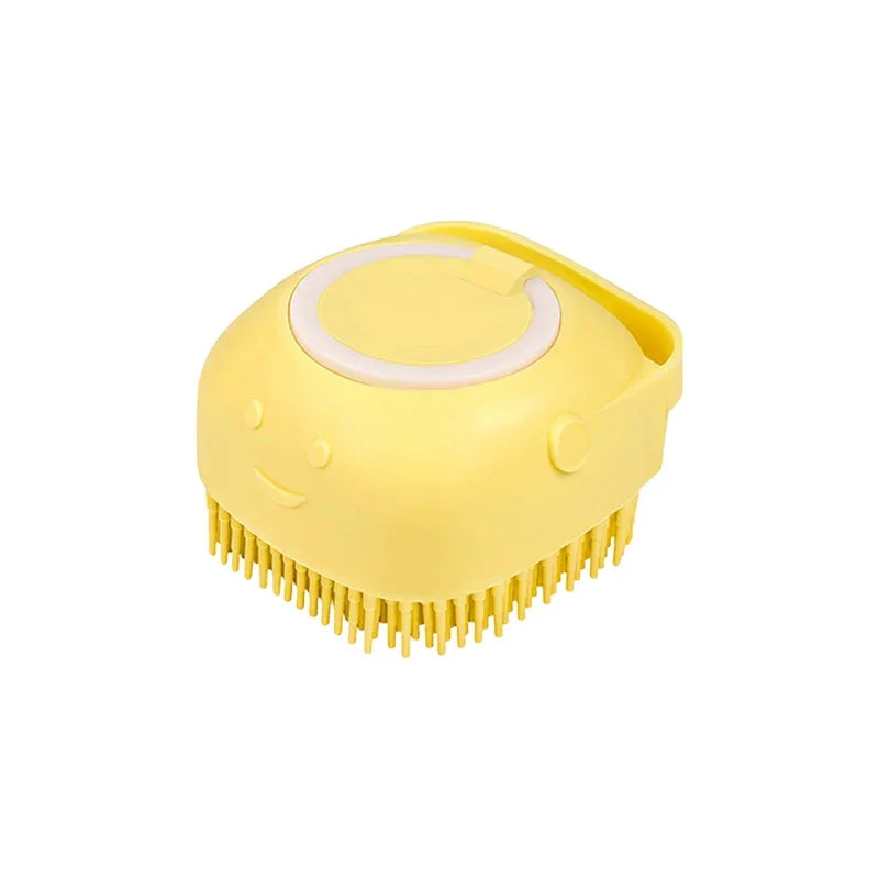 Dog Bath Brush Silicone Pet Shampoo Brush Soap Dog Scrubber Cat Massage Grooming Wash Soft Rubber Puppy Clean Brush
