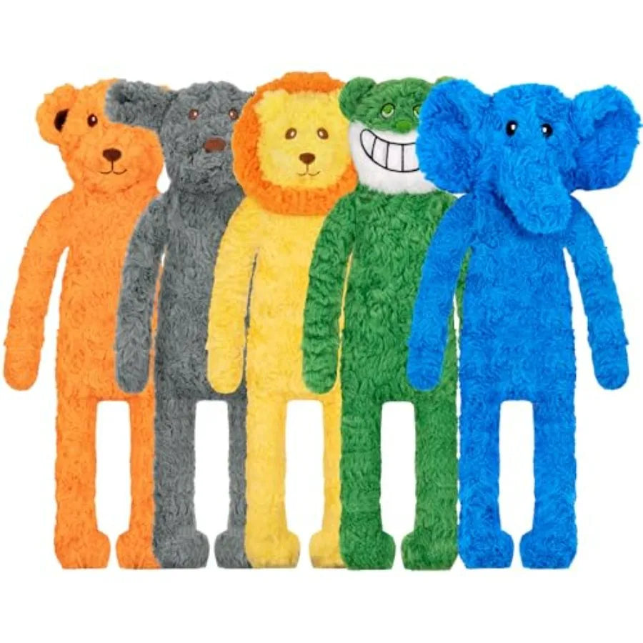 Dog Squeaky Toy No Stuffing, Dog Toys Crinkle Puppy, Durable Chew Plush Cute Animals Natural for Teething Pet