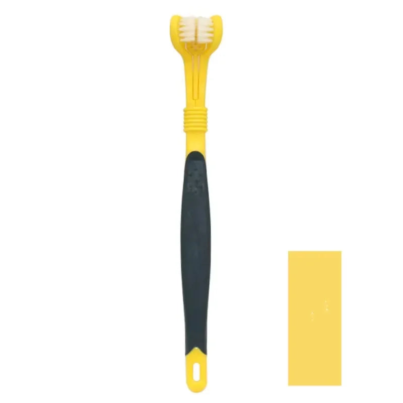 3-Sided Pet Toothbrush Dog Plastic  Tartar Cleaning
