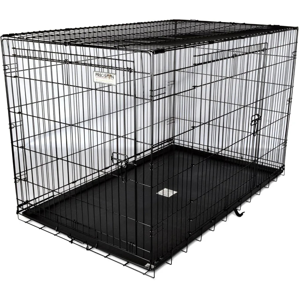 Two Door Great Crate Wire Dog Crate, 48 Inch, For Pets 90-125 lbs, With 5-Point Locking System