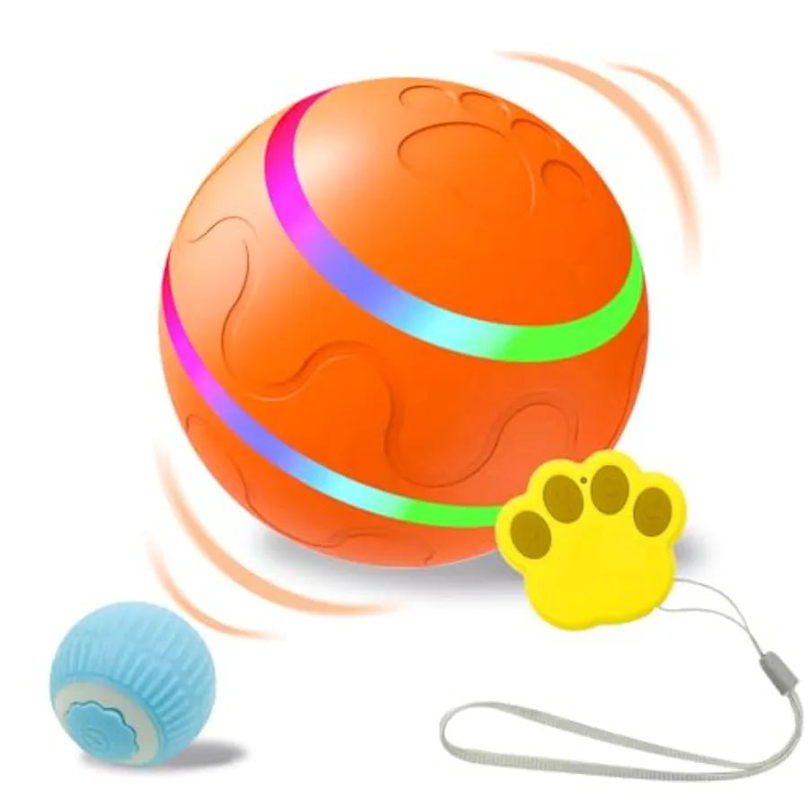 Smart Interactive Dog Ball with Remote Control - Automatic Moving Vibration Ball for Pets Bounce Vibrate Rechargeable Waterproof
