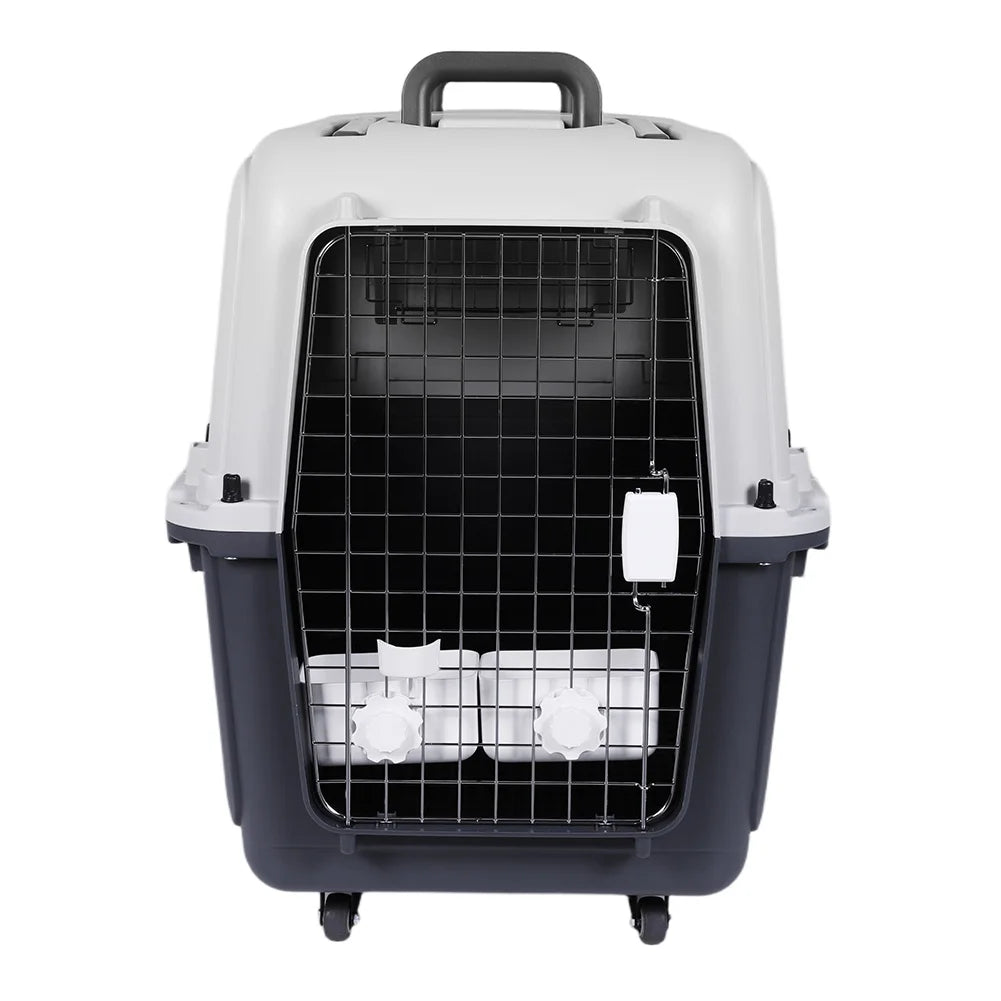 33 Inches Dog Carrier Crates Airline-Friendly Home Travel Durable Plastic Pet Carrier Portable Dog Cage for Large Pets Air Box