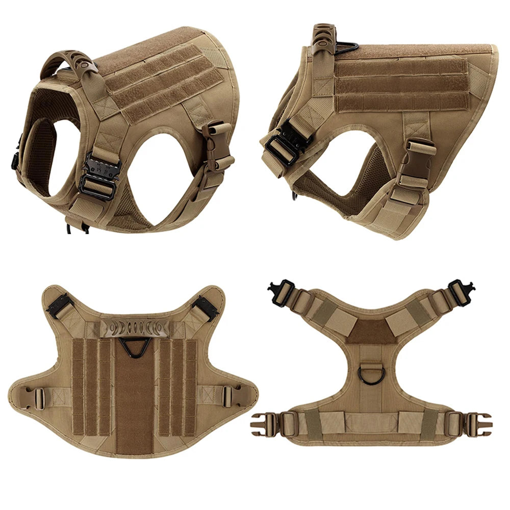 Large Dog Harness, Collar And Leash Set, German Shepherd, Malinois Training, Walking Vest For Medium Large Dogs