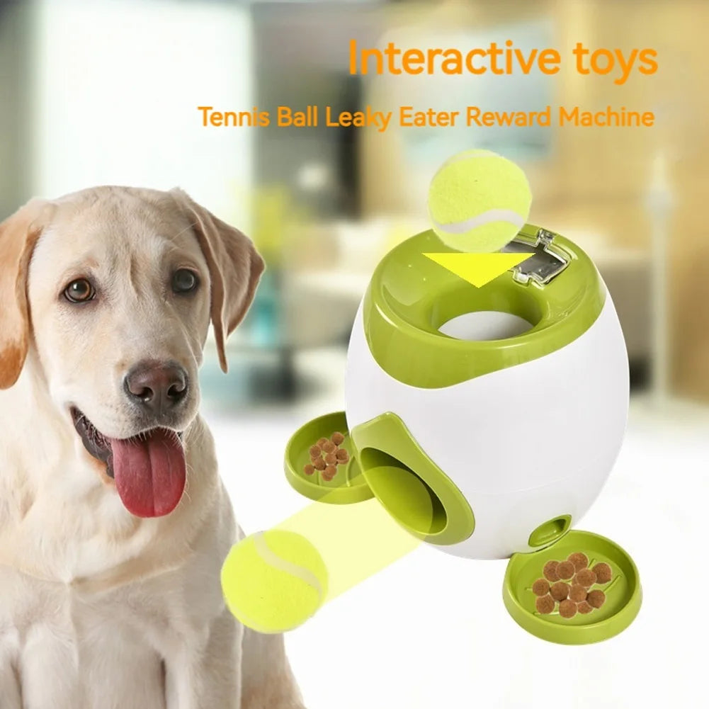 Automatic Dog Ball Launcher Dogs Tennis Food Reward Machine Interactive Dog Balls Thrower Slow Feeder for Small and Medium Dogs