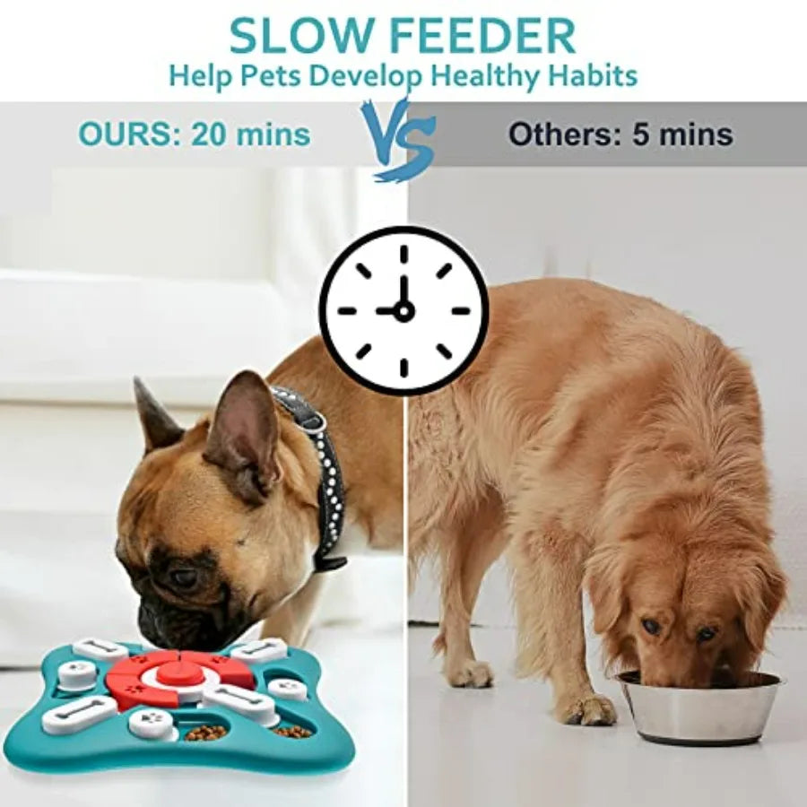 Dog Puzzle Toys, Treat Dispensing Dog Enrichment Toys for IQ Training and Brain Stimulation, Interactive Mentally Stimulating