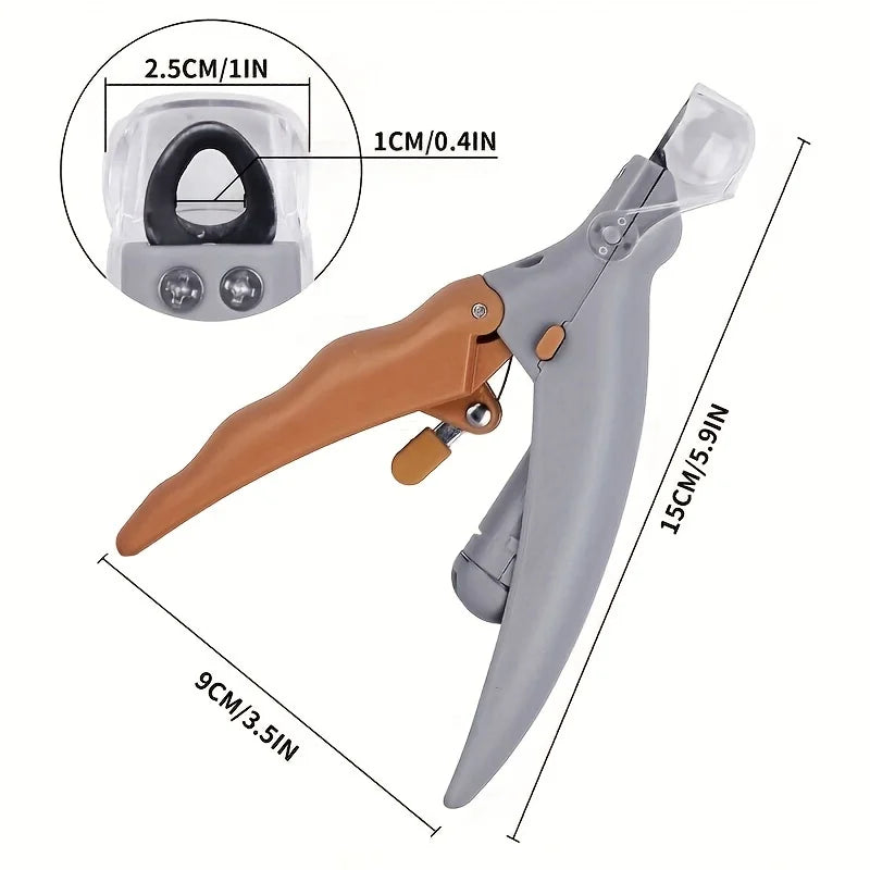 1pc LED Pet Nail Clipper For Easy And Safe Dog And Cat Paw Grooming，Nail clippers with lights, cats, dogs