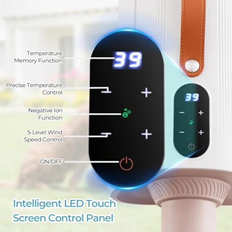 Tangkula Dog Dryer Pet Blow Dryer with Smart LED Touch Screen 4 Nozzles Adjustable Temperature and Airflow Negative Ion Function