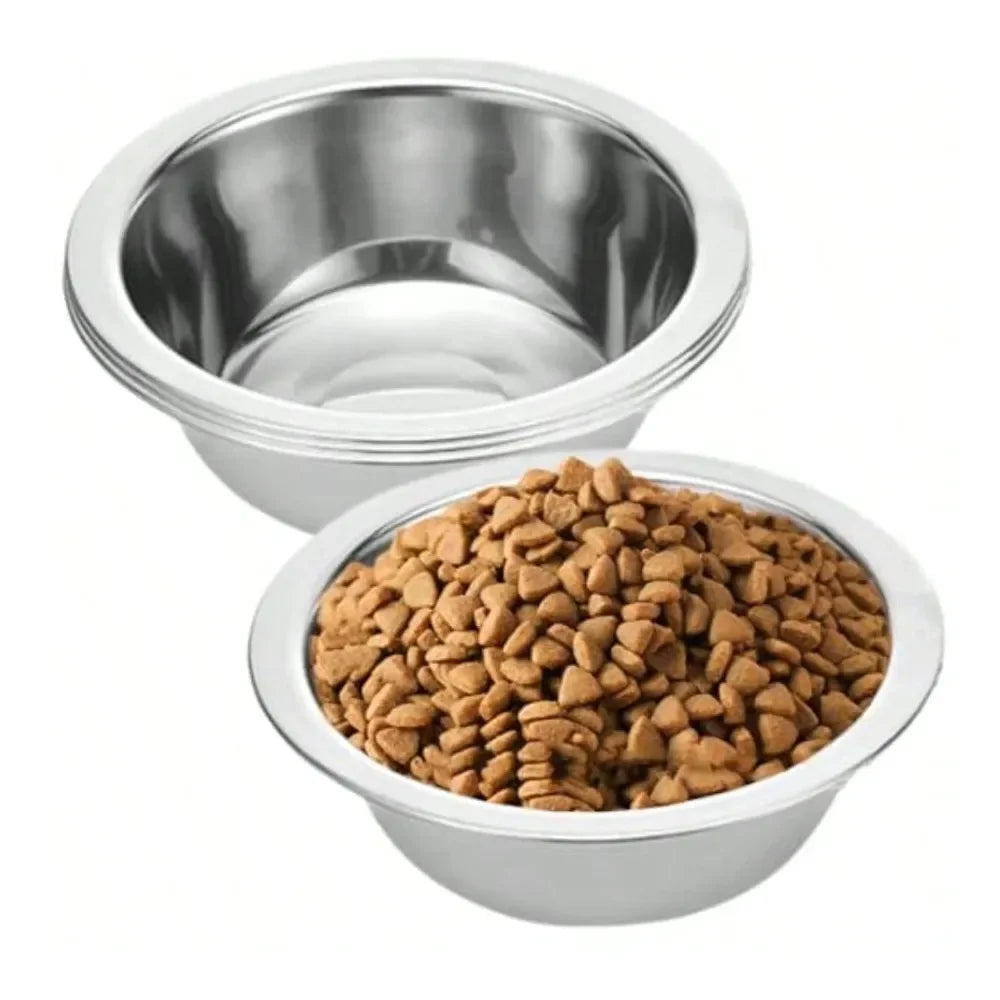 4 Pack Stainless Steel Dog Bowls 8 Inch Basic Metal Dog Bowls Food And Water Dish For Small Large Dogs