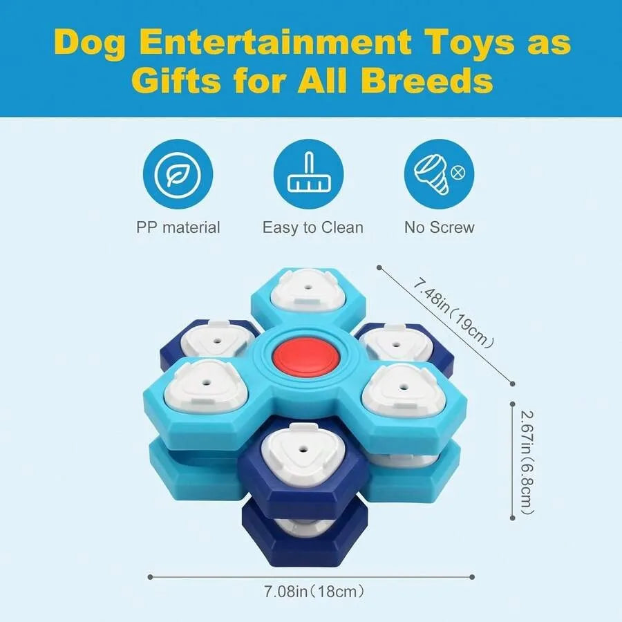 Interactive Dog Puzzle Toys For Mentally Stimulating Enrichment, Pet Slow Feeder IQ Training Toy For Boredom Relief,